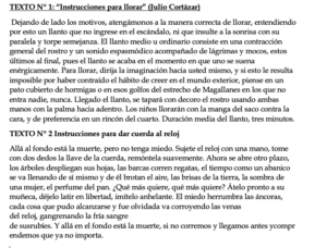 texto 1 instrucciones para llorar  julio cortazar